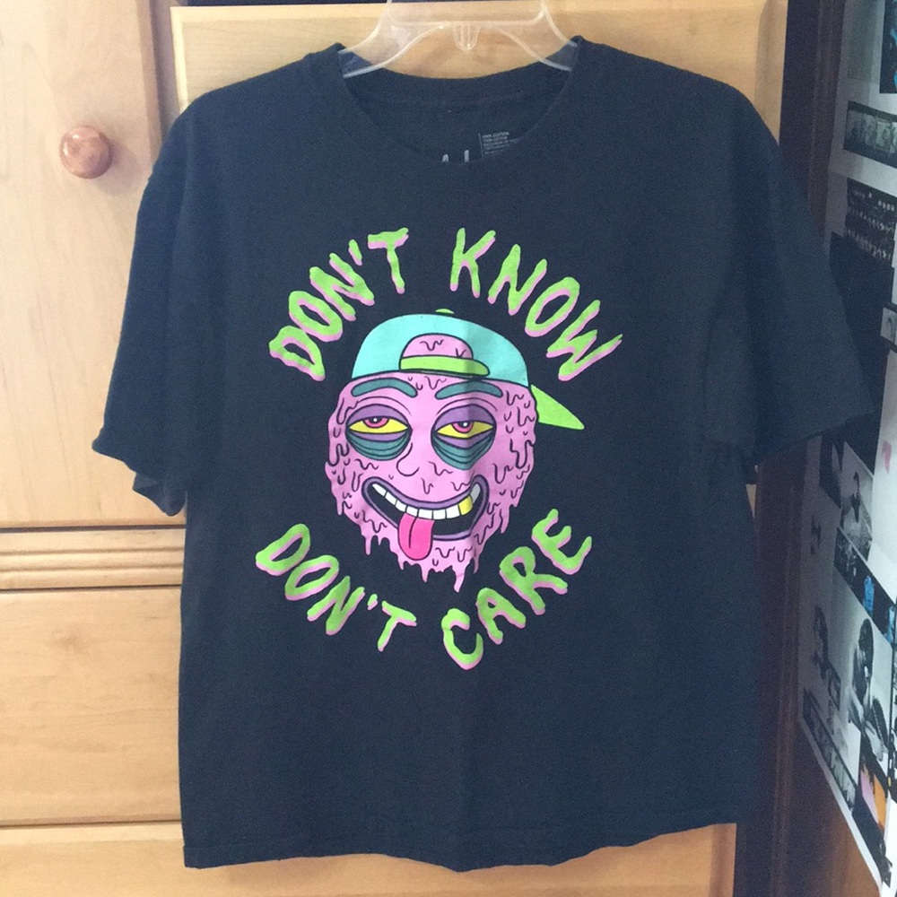 A.lab Don’t Know Don’t Care Black Tee Shirt